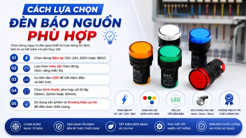 alt="cách lựa chọn đèn báo nguồn"