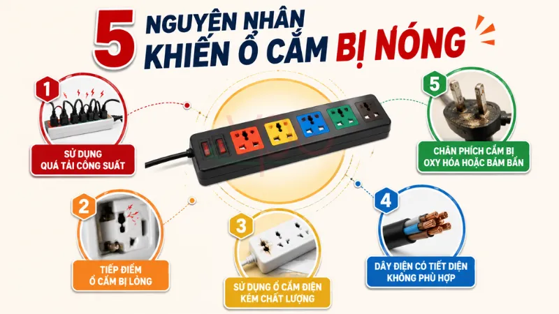 alt="5 nguyên nhân khiến ổ cắm điện bị nóng"
