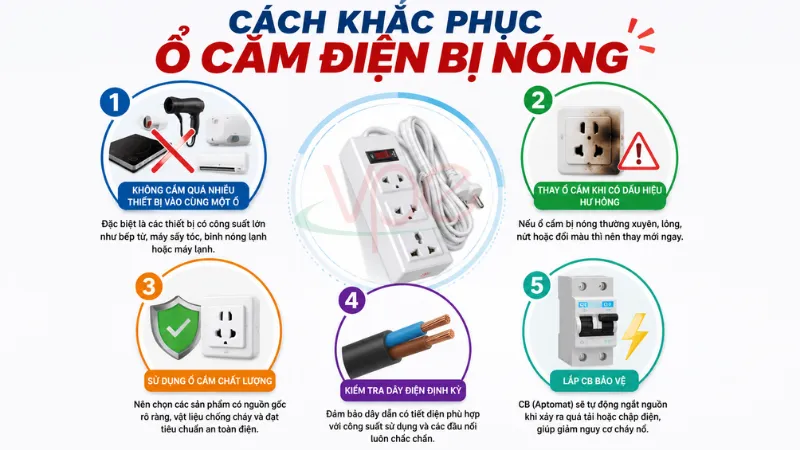 alt="cách khắc phục ổ cắm điện bị nóng"